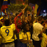 Celebración clasificación Colombia mundial de Rusia 2018