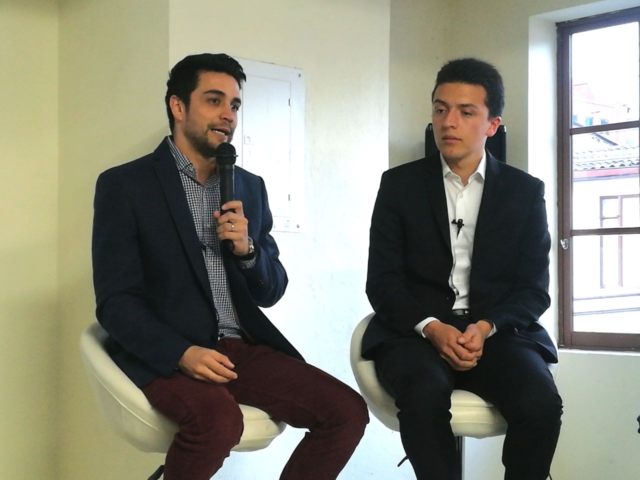 Fotografía de Sergio Zuñiga, director del Centro de Innovación de BBVA en el panel de Panda Lab