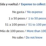 Gastos de traslado (ida y vuelta) para cobrar las remesas.