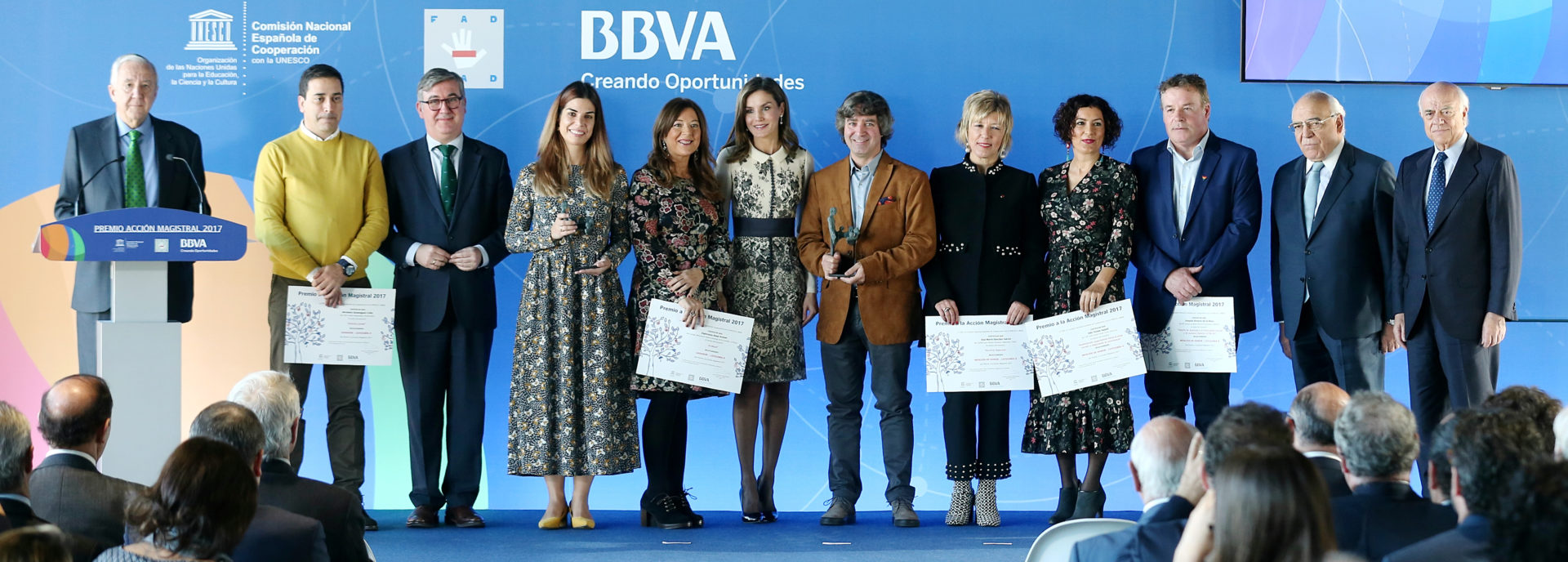 Premios Acción Magistral - Francisco González - Reina Letizia