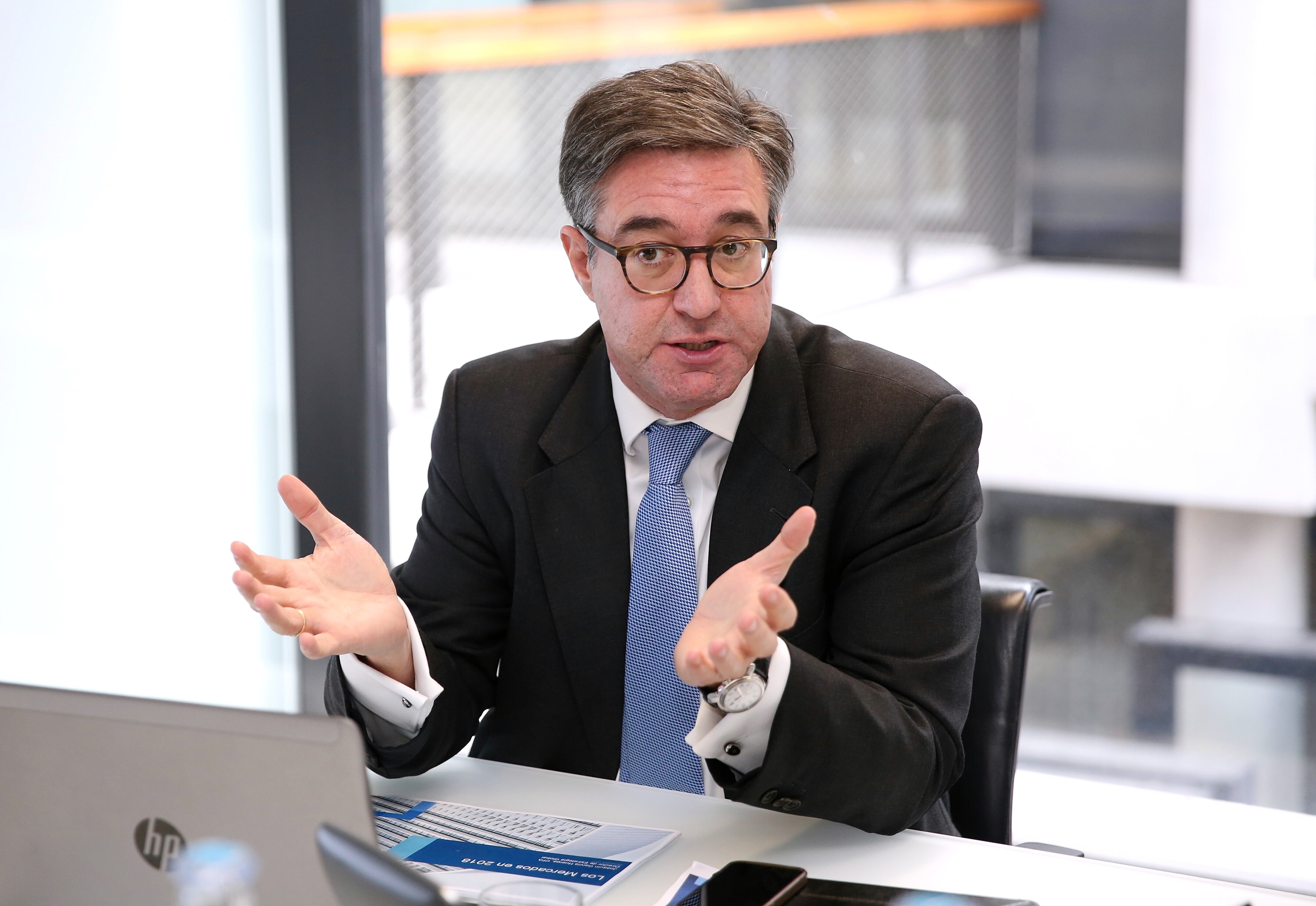 Joaquín García Huerga, director de Estrategia Global de BBVA Asset Management, durante la presentación 'Escenario de Mercados 2018' Fotografía de Joaquín García Huerga, director de Estrategia Global de BBVA Asset Management, durante la presentación 'Escenario de Mercados 2018'