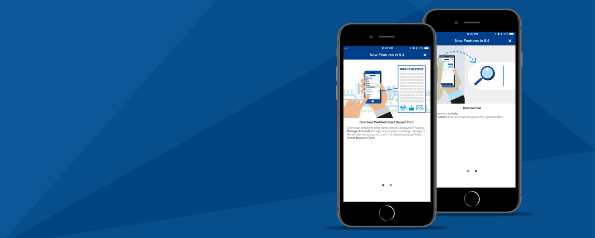 BBVA Compass Mobile Banking App version 5.4 with all new functionality search, direct deposit form and refreshed app icon released | BBVA