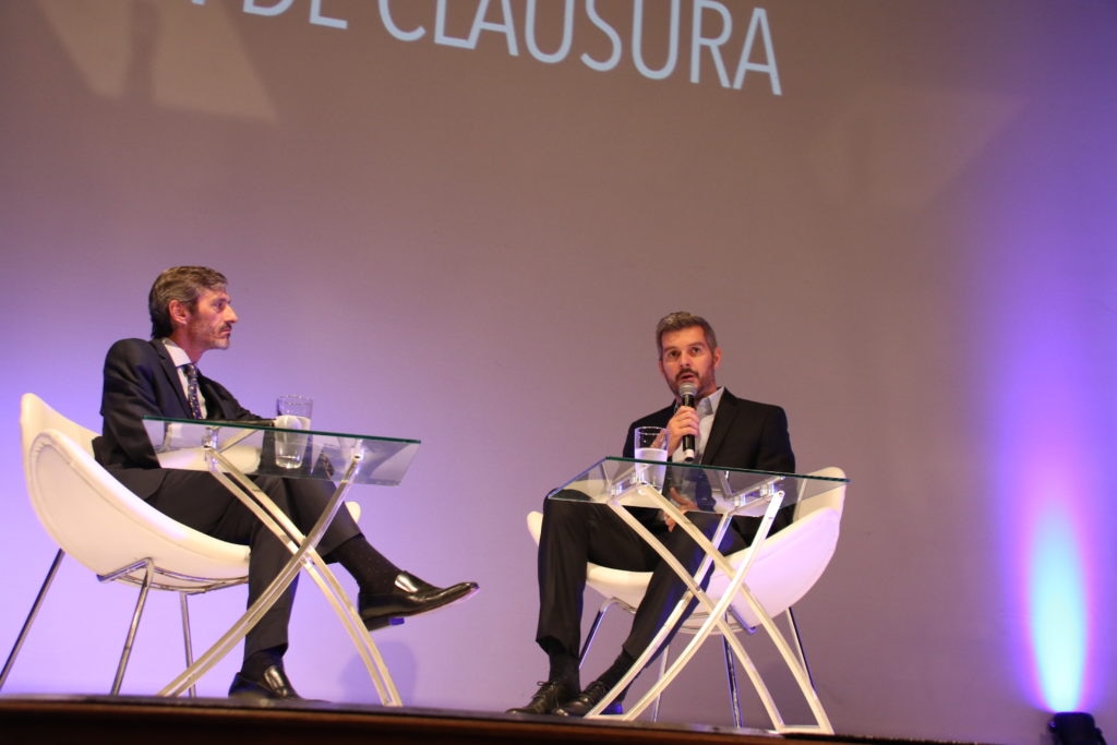 Martín Zarich, country manager de BBVA Francés, y Marcos Peña, jefe de Gabinete de la Nación Argentina.