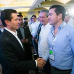 Eduardo Osuna, Director General de Bancomer con el presidente Enrique Peña Nieto en la Inauguración de la Convención Nacional Bancaria