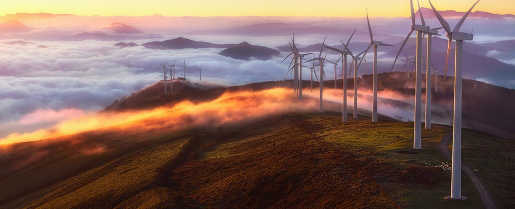 Molinos de viento Fotografia de molinos de viento BBVA
