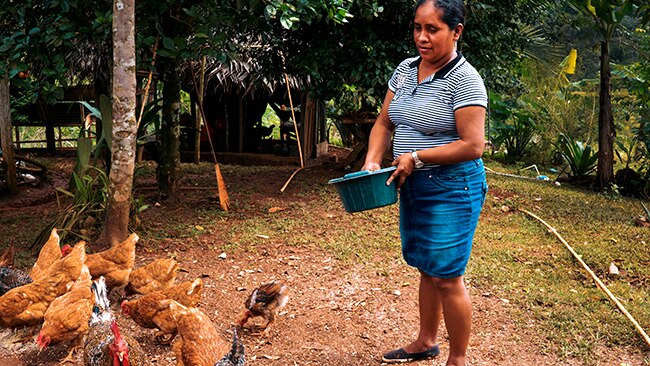 Adelaida Morán, clienta de Fundación Microfinanzas BBVA en Panamá