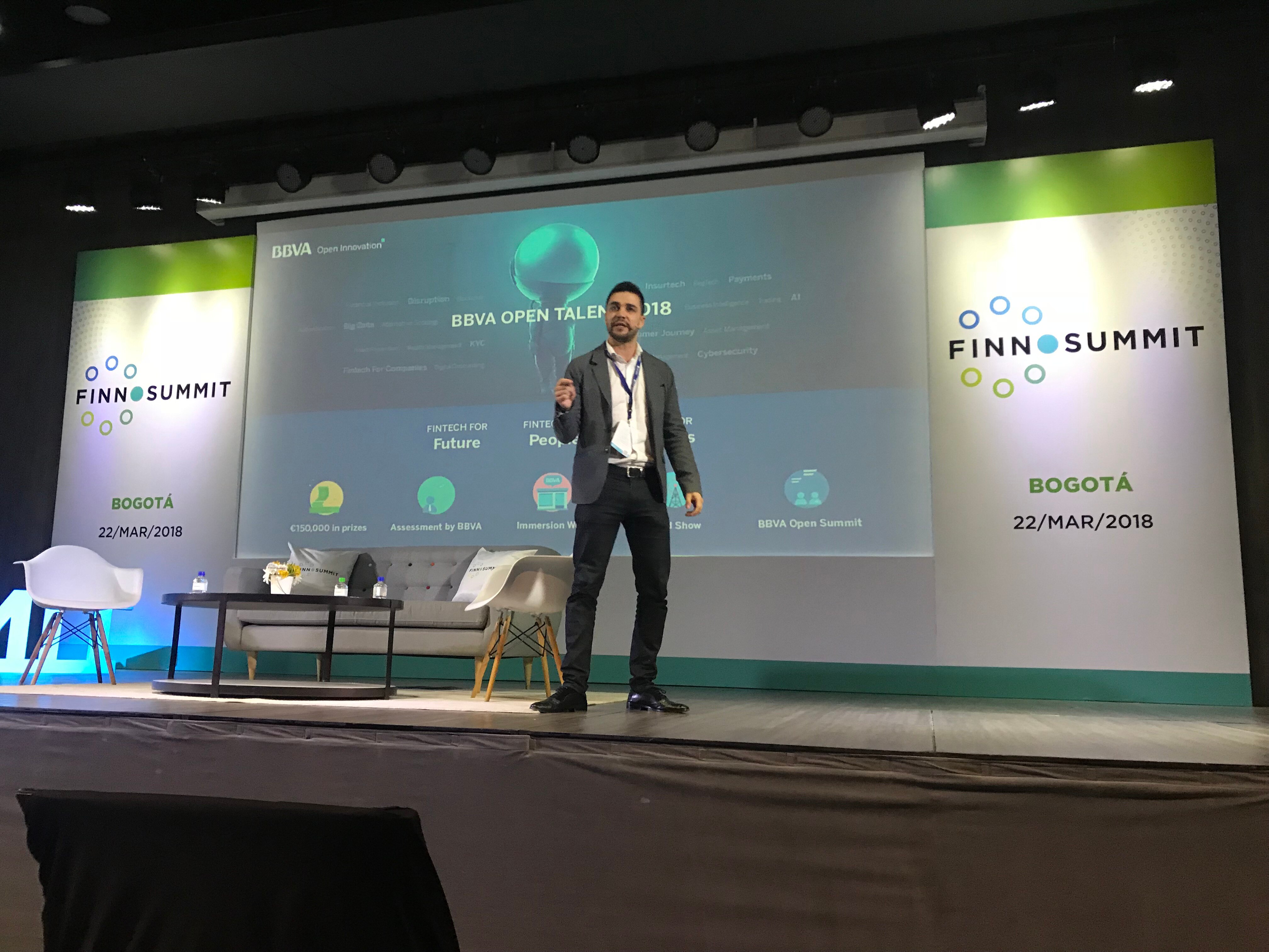Sergio Zúñiga, director de Innovación de BBVA Colombia, en Finnosummit Colombia