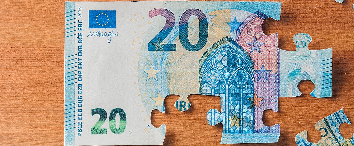 Imagen de Recurso billete ahorro euro puzzle
