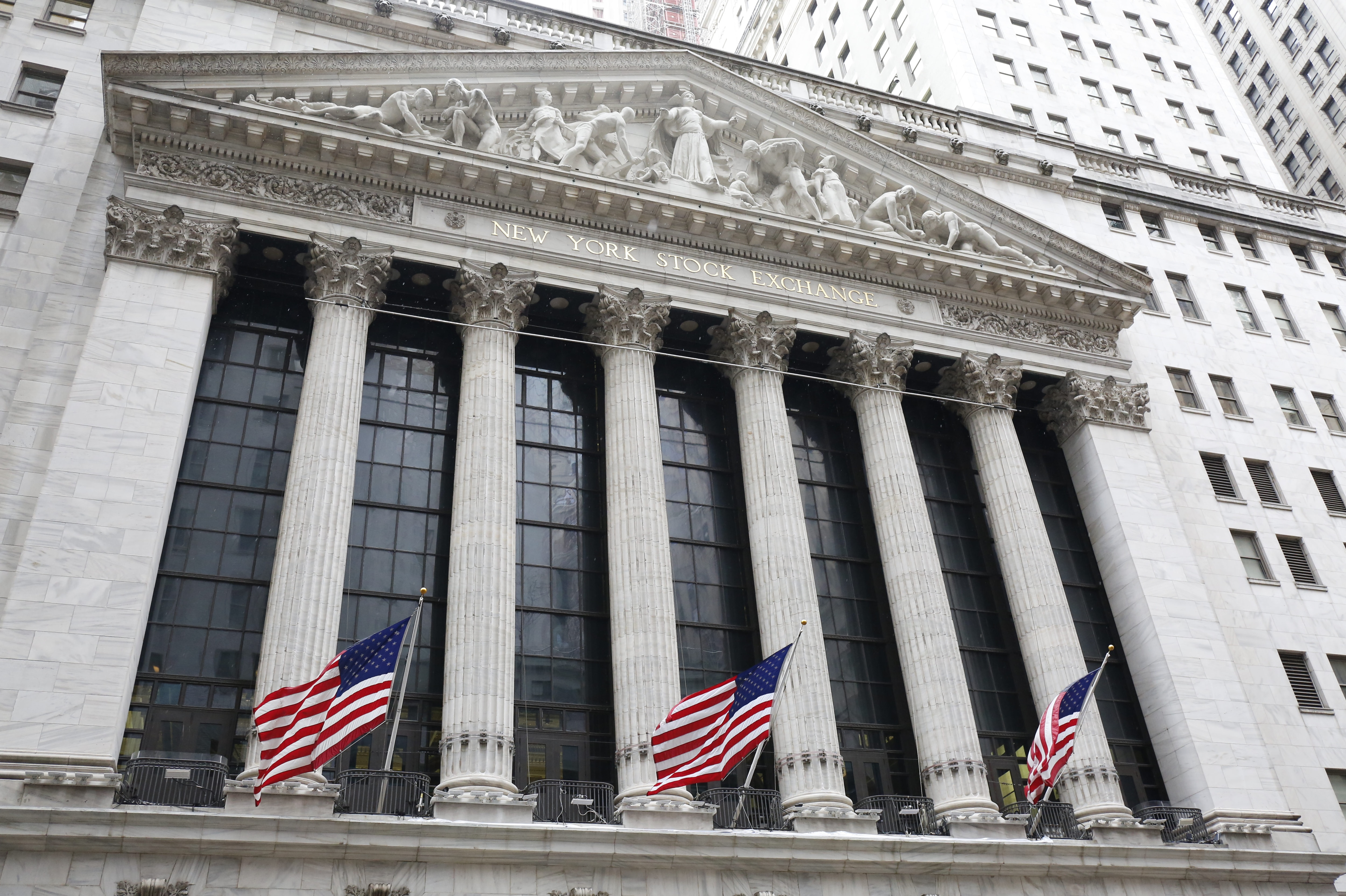 The New-York Stock Exchange in Wall Street, New-York, USA, on February 23th, 2018. Photo by Henri Szwarc/ABACAPRESS.COM New York City Illustrations