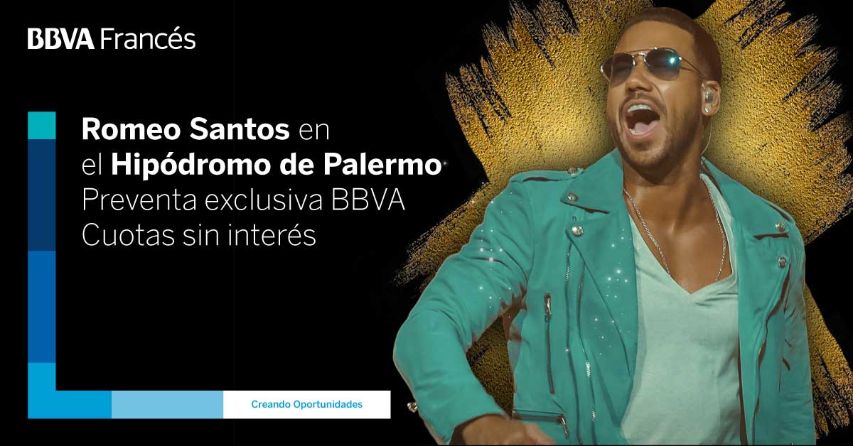 Romeo Santos BBVA Francés Imagen de Romeo Santos BBVA Francés