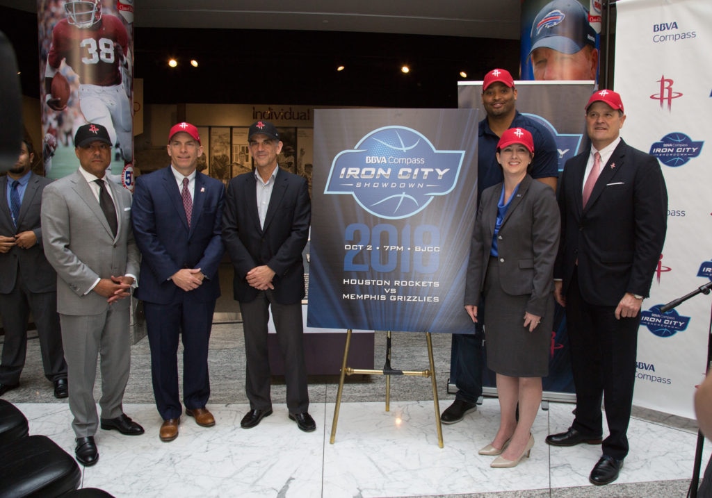 BBVA Compass Iron City Showdown brings the Houston Rockets and the Memphis Grizzlies to Birmingham