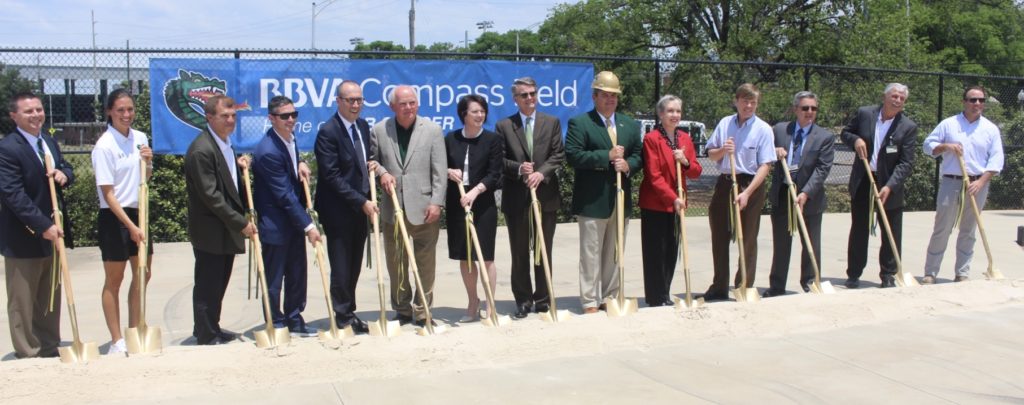 he UAB Department of Athletics, along with BBVA Compass and Birmingham Legion FC, celebrated the stadium expansion of BBVA Compass Field Wednesday on the campus of UAB.