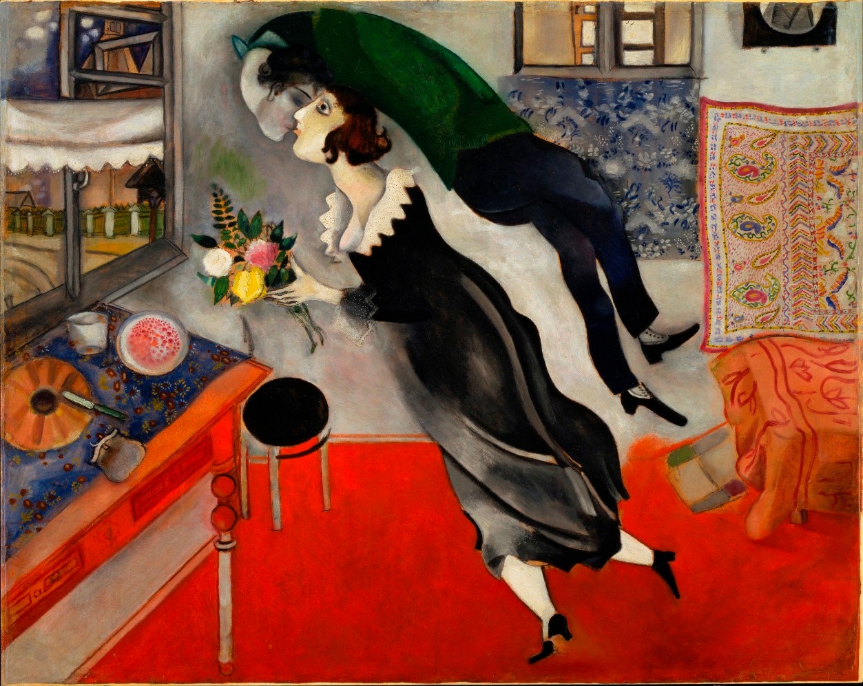 El cumpleaños, 1915. The Museum of Modern Art, Nueva York. © Marc Chagall, Vegap, Bilbao 2018 El cumpleaños, 1915. The Museum of Modern Art, Nueva York. © Marc Chagall, Vegap, Bilbao 2018