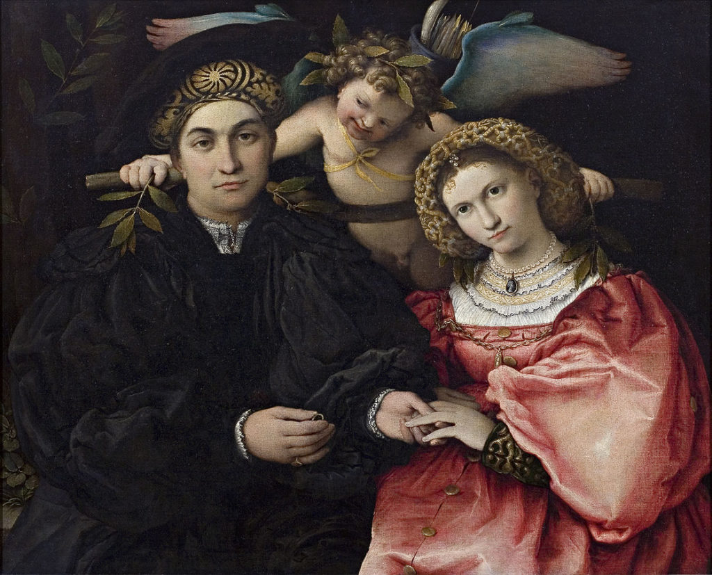 Lorenzo Lotto. Micer Marsilio Cassotti y su esposa Faustina, 1523 (Museo del Prado)