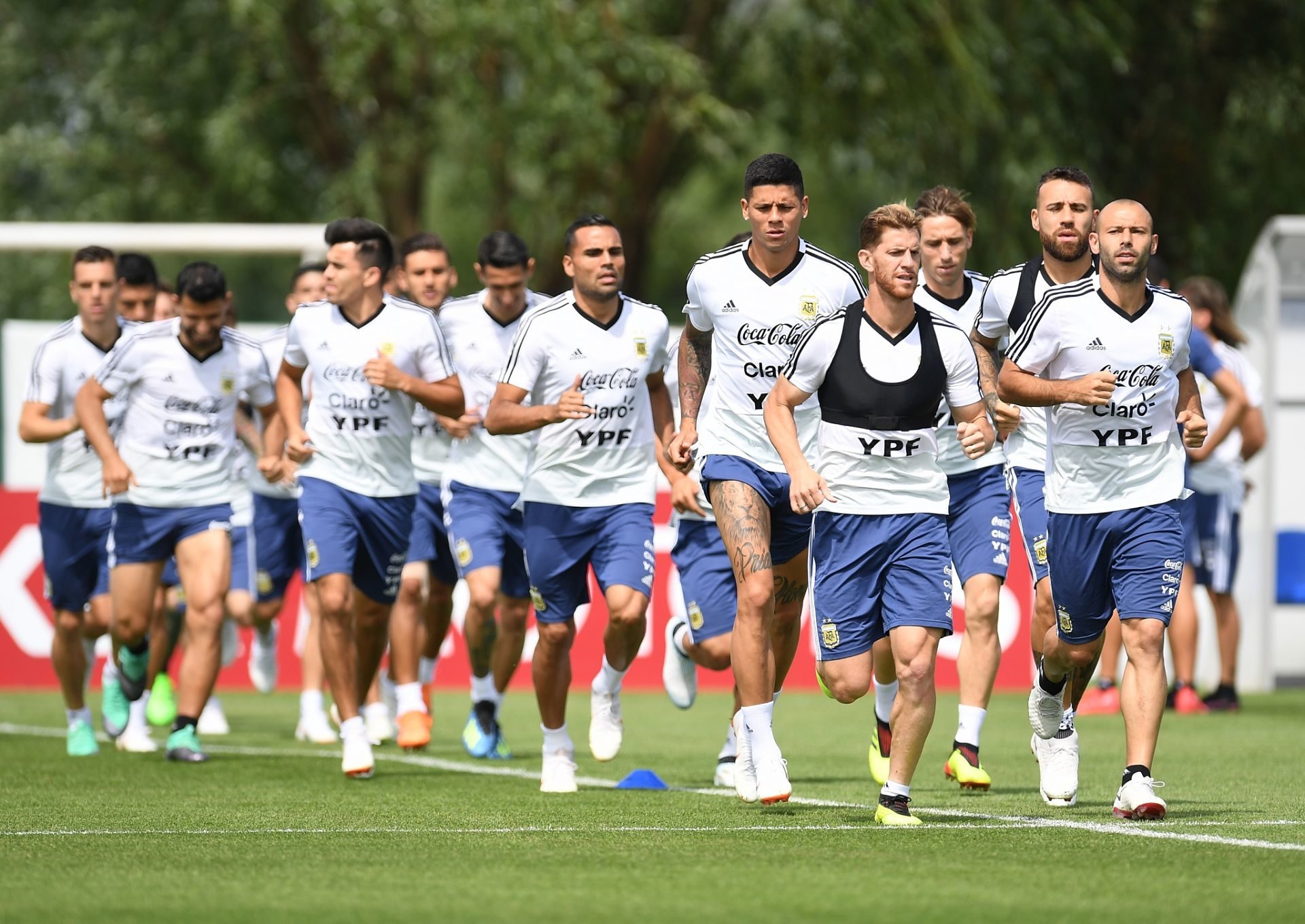 Rusia, 24 de junio de 2018: El seleccionado argentino realiza la pràctica matutina con vistas al encuentro definitorio fresnta de Nigeria. Foto: Maximiliano Luna/Telam/Enviado especial