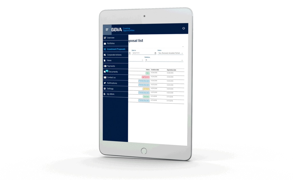 Click Trade ipad banca digital banca móvil banca online innovación recurso bbva Click Trade ipad banca digital banca móvil banca online innovación recurso bbva
