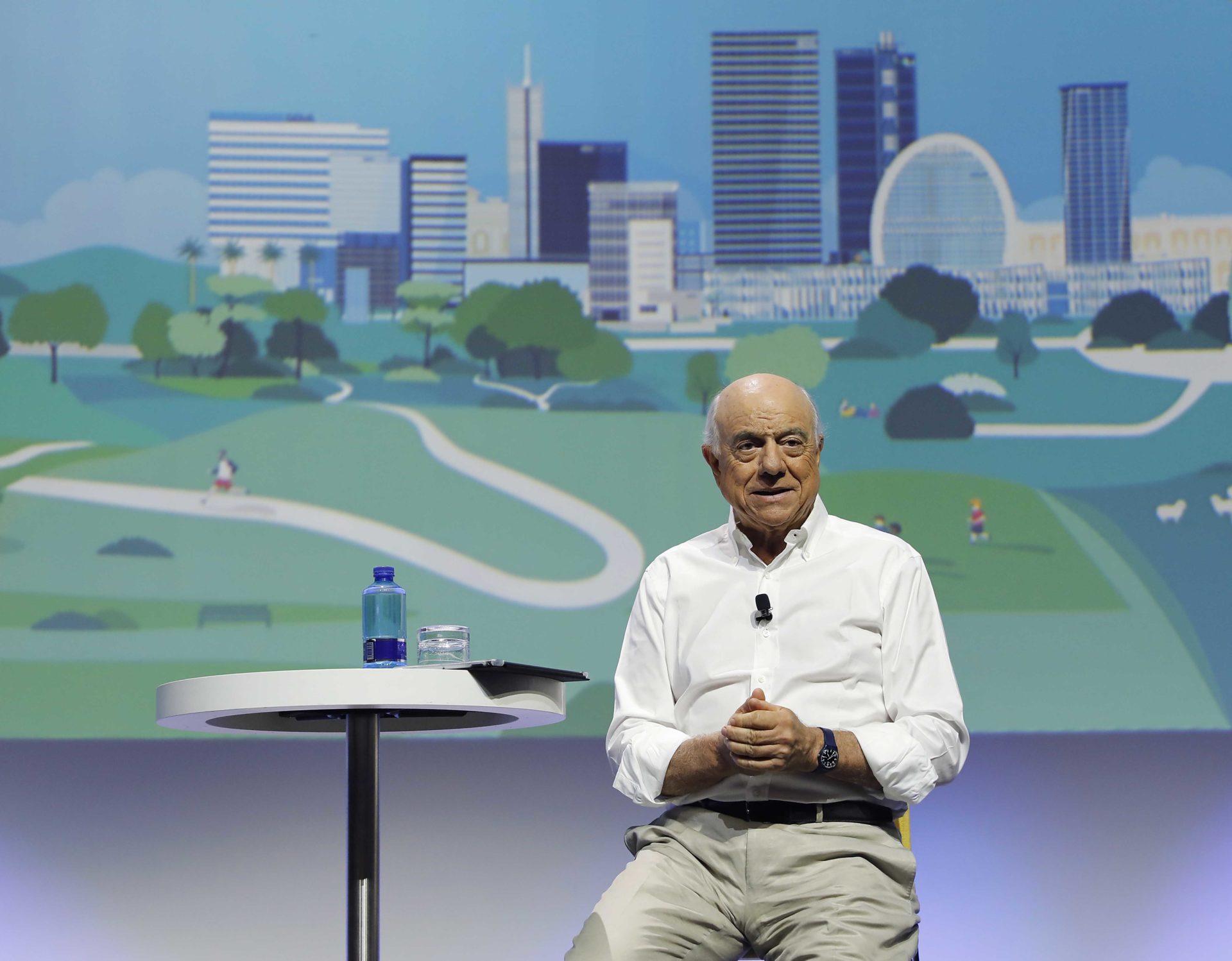 El presidente de BBVA, Francisco González, durante la clausura del BBVA Values Day