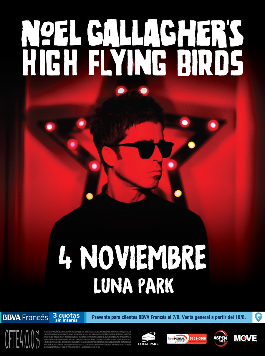 Noel Gallagher’s High Flying Birds visita Argentina Noel Gallagher’s High Flying Birds visita Argentina