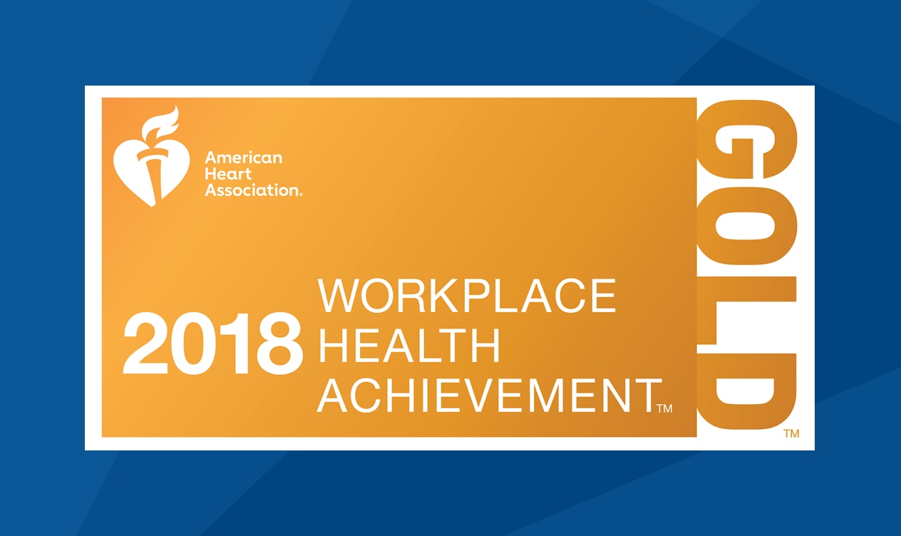 BBVA Compass receives Gold level recognition for the second consecutive year in American Heart Association's 2018 Workplace Health Achievement Index. AHA-Index-Award-Gold-2018-BBVACompass