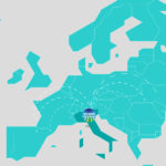 Italia, mapa, Europa, azul, snam, gas, plano Fotografía de Italia, mapa, Europa, azul, snam, gas, plano