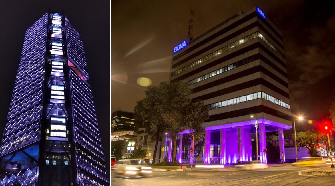 BBVA ilumina de morado sus sedes en México y Bogotá por el Día contra la violencia de género BBVA ilumina de morado sus sedes en México y Bogotá por el Día contra la violencia de género