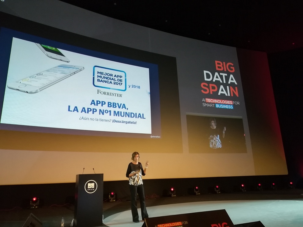 Elena Alfaro de BBVA durante su ponencia en Big Data Spain Big Data Spain 2018