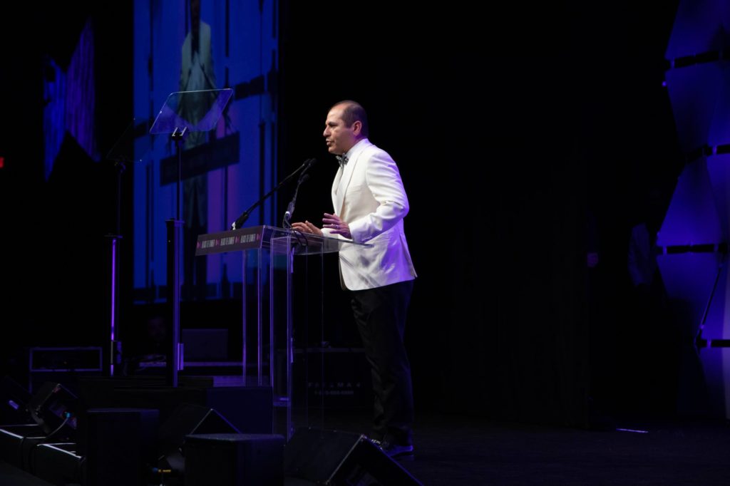 BBVA Compass Director of Corporate Responsibility and Reputation Reymundo Ocanas speaks at the 37th Annual Black Tie Dinner sponsored by BBVA Compass.