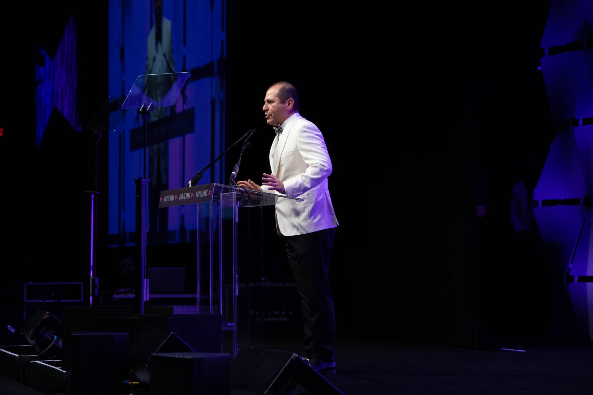 BBVA Compass Director of Corporate Responsibility and Reputation Reymundo Ocanas speaks at the 37th Annual Black Tie Dinner sponsored by BBVA Compass.