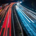 Fotografía de Blockchain, carretera, coches, luces, velocidad, noche, tecnología, conexiones