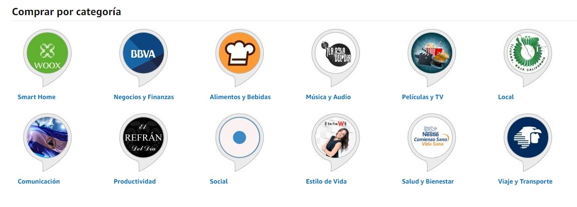 Categorías Alexa Categorías Alexa