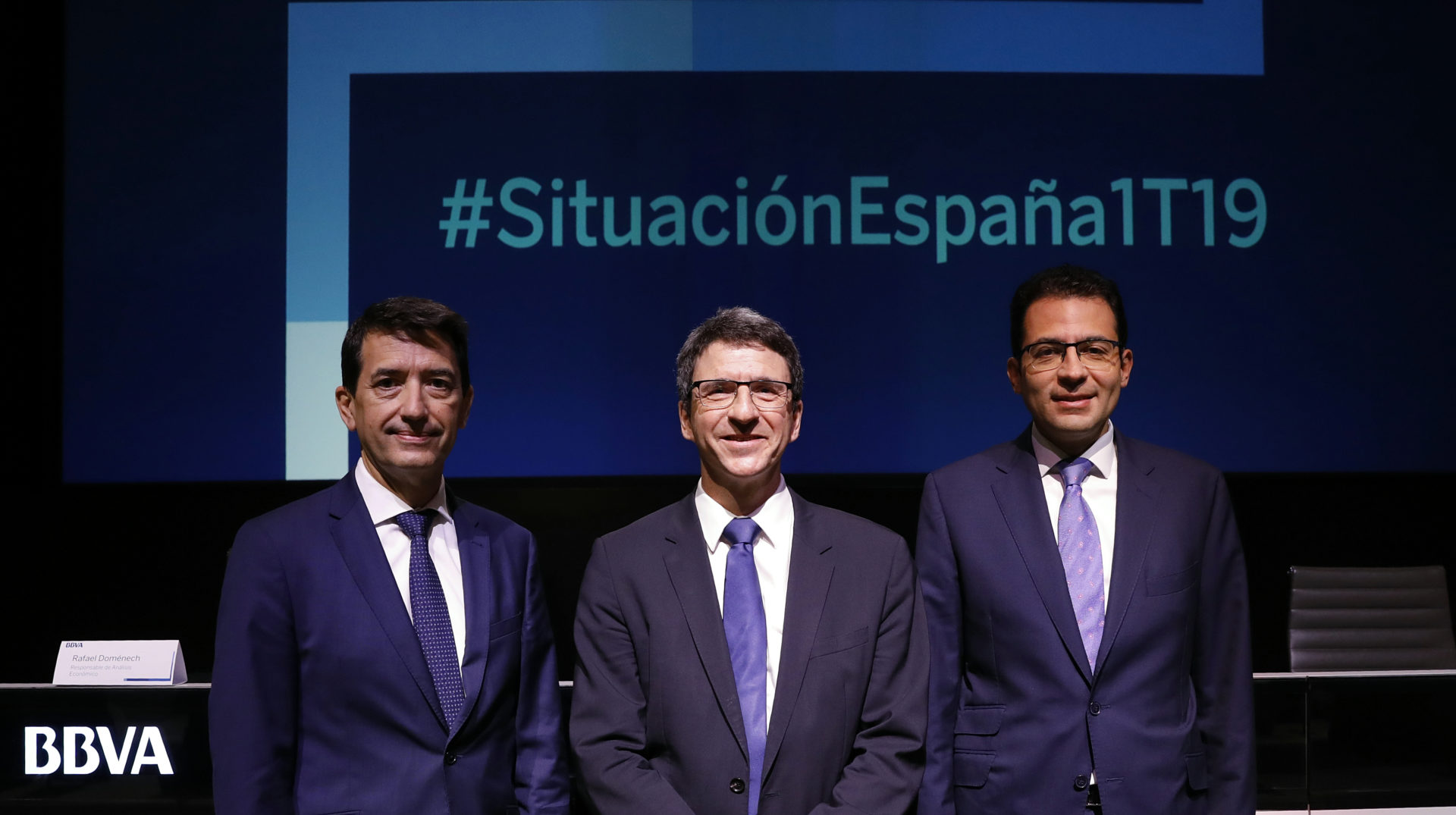 Rafael Doménech, Jorge Sicilia y Miguel Cardoso, de BBVA Research