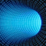 Préstamo digital, digitalización, tencología, innovación, binario, túnel, camino, financiación Fotografía de Préstamo digital, digitalización, tencología, innovación, binario, túnel, camino, financiación