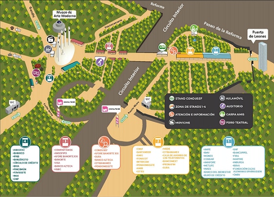 mapa semana Nal de Edufin CDMX 2019 mapa semana Nal de Edufin CDMX 2019