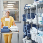 Sanitaria en un hospital con material sanitario Fotografia de Sanitaria en un hospital con material sanitario BBVA