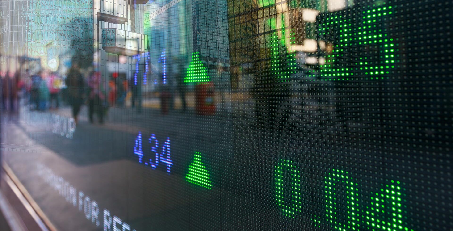 fotografía de ticker de bolsa BBVA