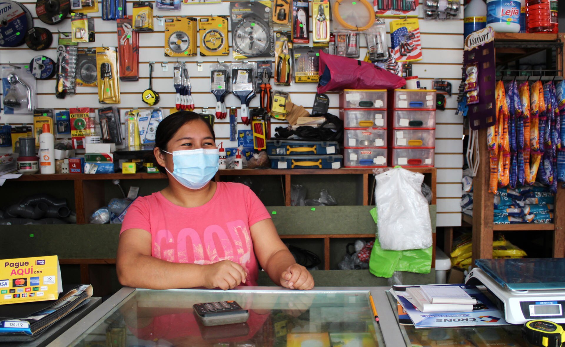 Emprendedora atendida por la FMBBVA en Perú