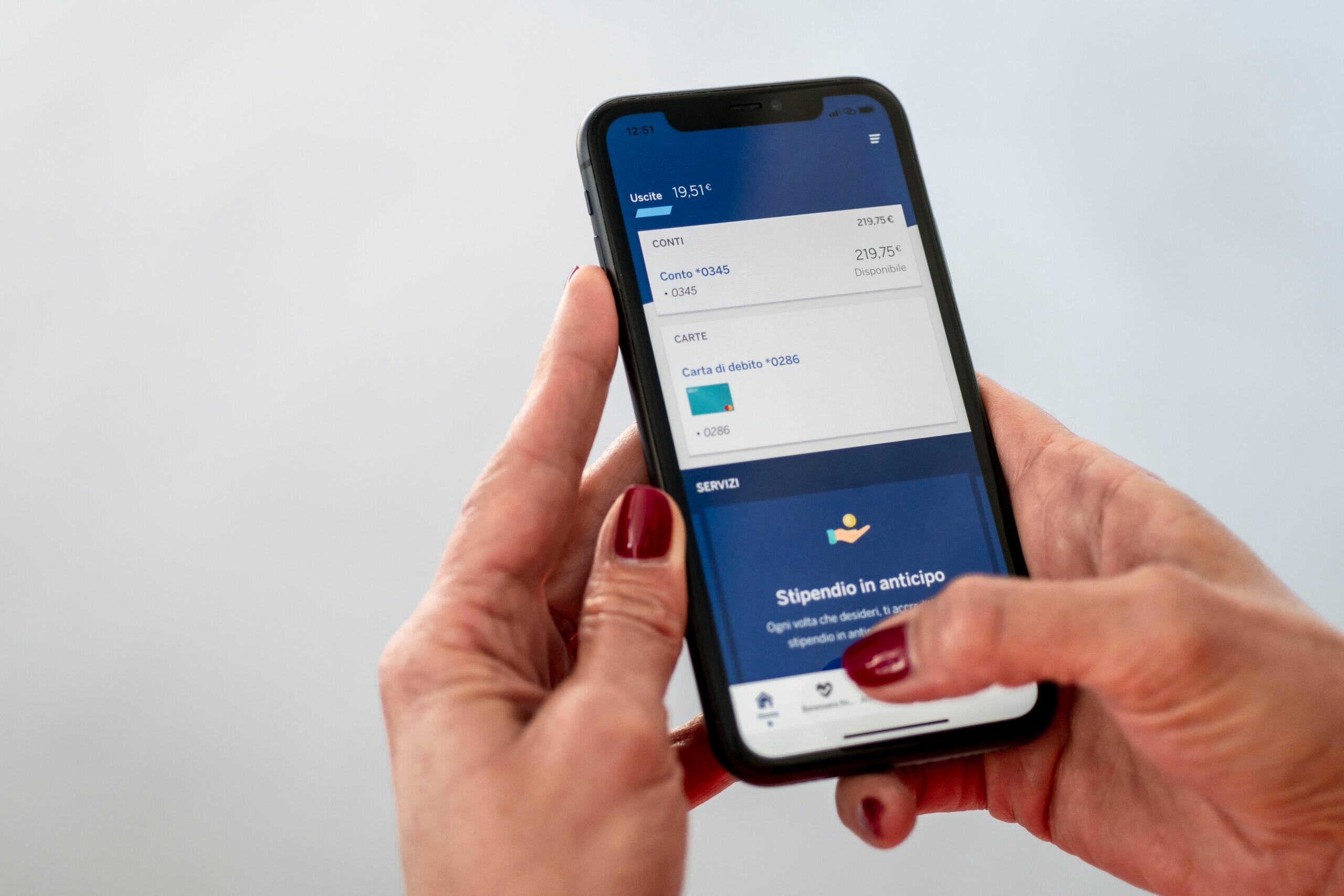 Detalle de la app de BBVA en Italia Detalle de la app de BBVA en Italia