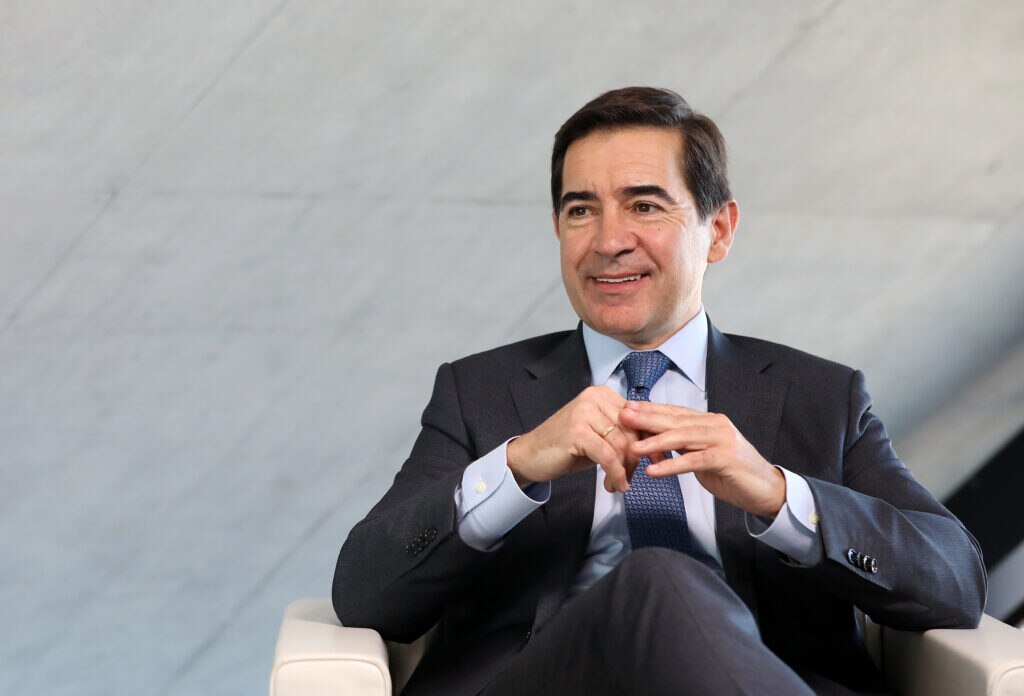 carlos-torres-vila-entrevista-presidente-BBVA El presidente de BBVA, Carlos Torres Vila, en un momento de la entrevista