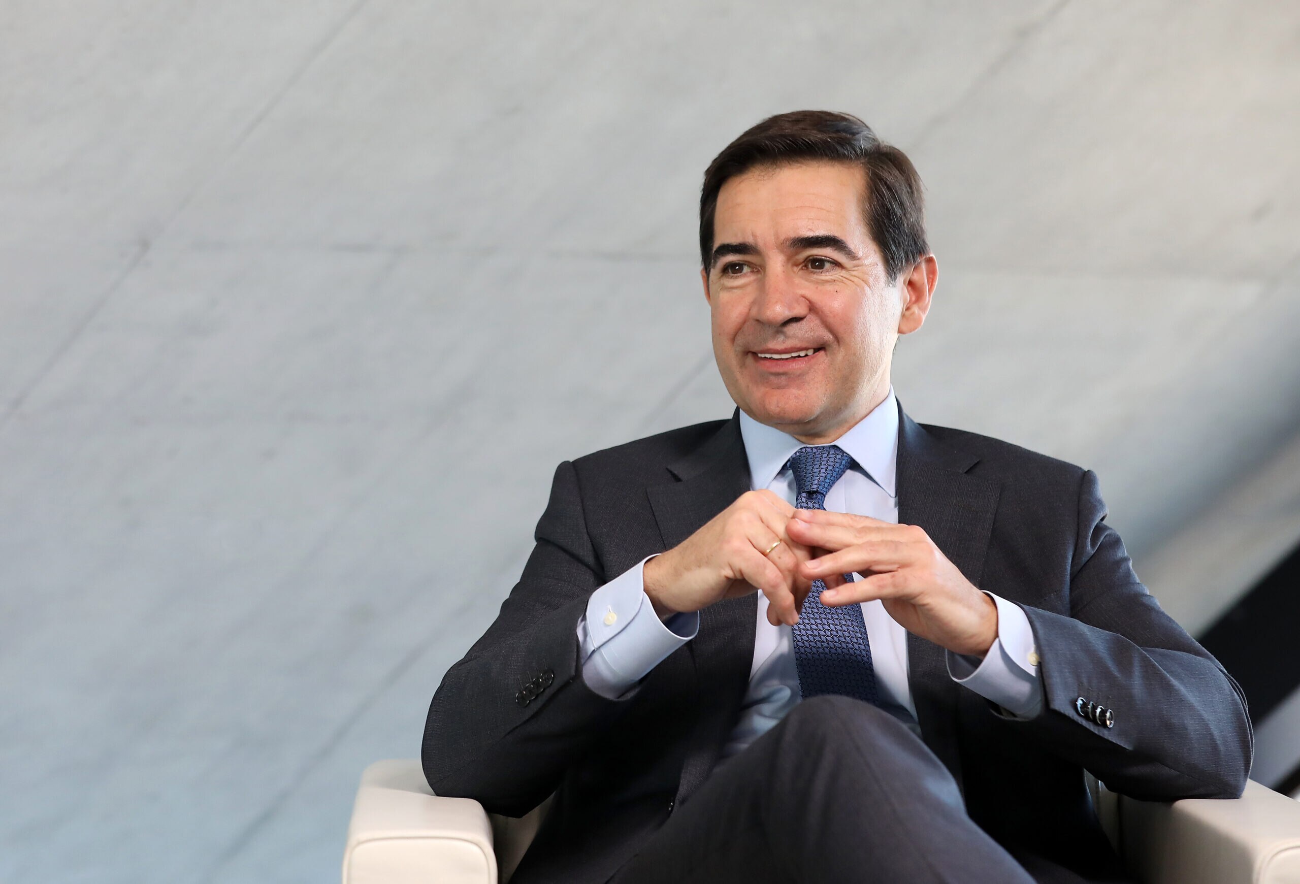 carlos-torres-vila-entrevista-presidente-BBVA Carlos Torres Vila, presidente de BBVA, durante la entrevista