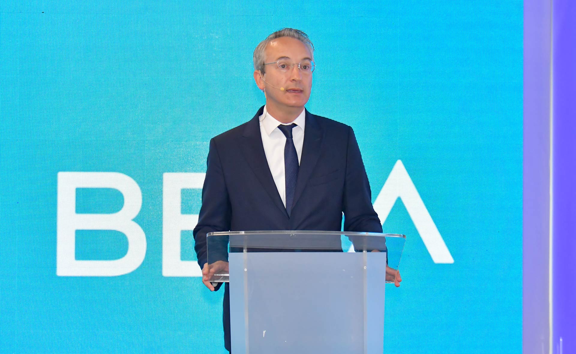 El presidente ejecutivo de BBVA en Colombia durante su intervención en la presentación del IIPM-BA en Colombia