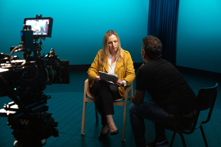 lucía galán durante el momento de la entrevista en BBVA