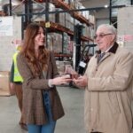 Francisco García, presidente de Fundación Banco de Alimentos, y Laura Sánchez, responsable de Sostenibilidad de BBVA Next Technologies