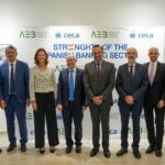 Jaime Sáenz de Tejada, durante el encuentro organizado por AEB y CECA en Frankfurt