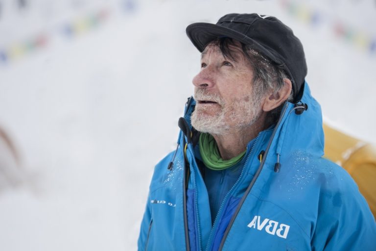 Photograph of Carlos Soria at Base camp