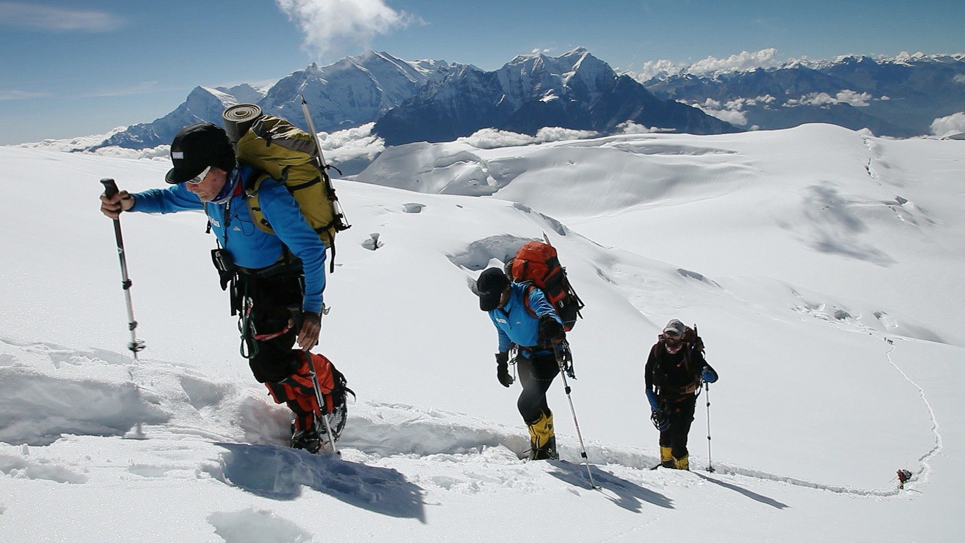 Imagen de la escalada de Carlos Soria en el Annapurna