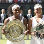 Garbiñe Muguruza junto a Serena Williams en Wimbledon