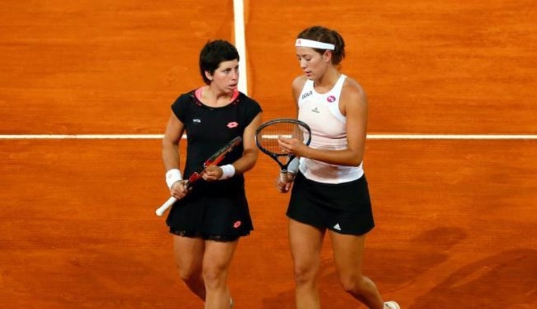 Garbiñe Muguruza y carla Suárez en Birmingham Garbiñe Muguruza y carla Suárez en Birmingham