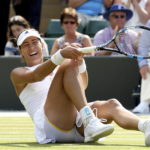 Garbiñe Muguruza, Wimbledon Picture of Garbiñe Muguruza BBVA Ambassador during a match in Wimbledon