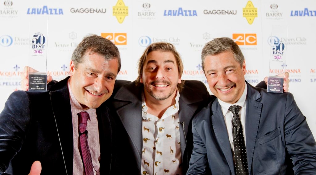 Picture of the Roca brothers with the world's 50 best restaurants award- BBVA