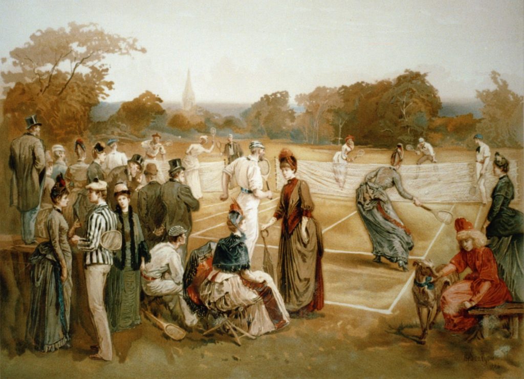 Picture of painting origins of tennis BBVA